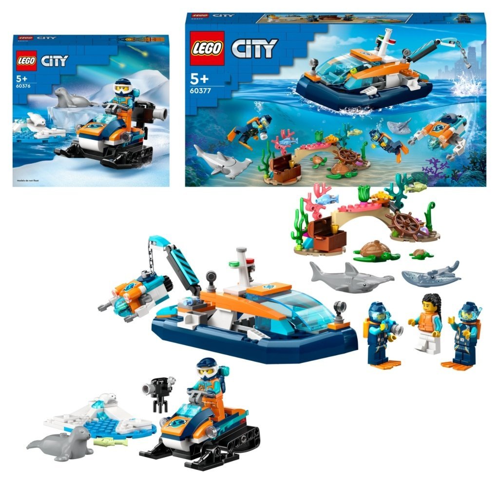 Lego City 66768 Snowmobile Polar Exploration + Exploration Submarine (5702017560076)